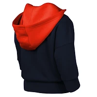 Youth Navy Houston Astros Team Practice 3/4-Sleeve Pullover Hoodie