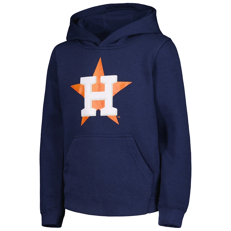 Youth Navy Houston Astros Team Primary Logo Pullover Hoodie