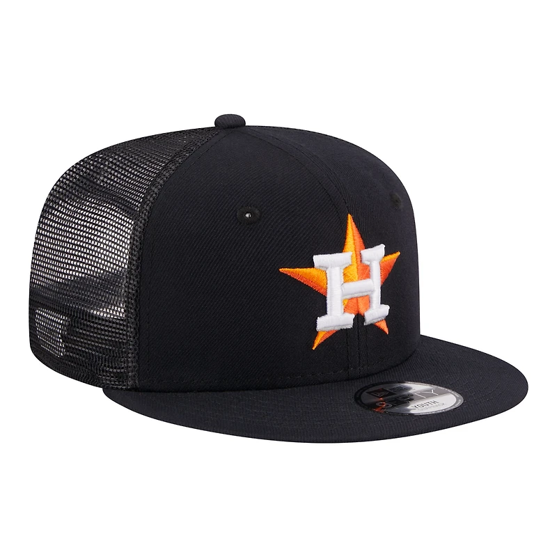 Casquette trucker snapback New Era 9FIFTY bleu marine Houston Astros pour jeunes