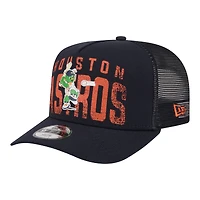 Casquette snapback New Era 9FIFTY pour jeunes, logo Houston Astros bleu marine dégradé.