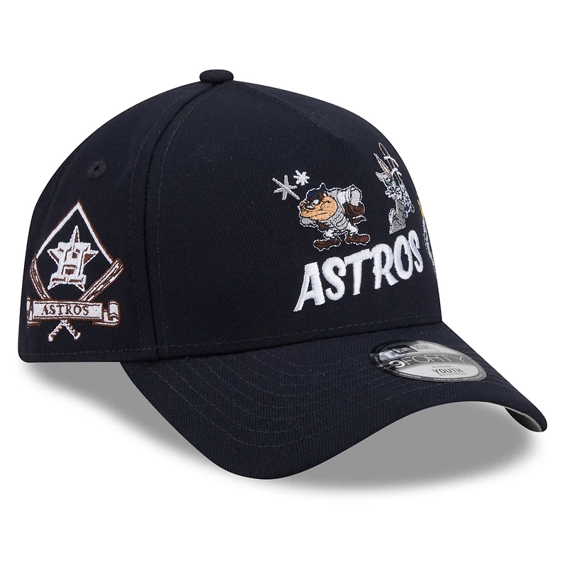 Casquette ajustable New Era 9FORTY bleu marine Houston Astros Looney Tunes pour jeunes