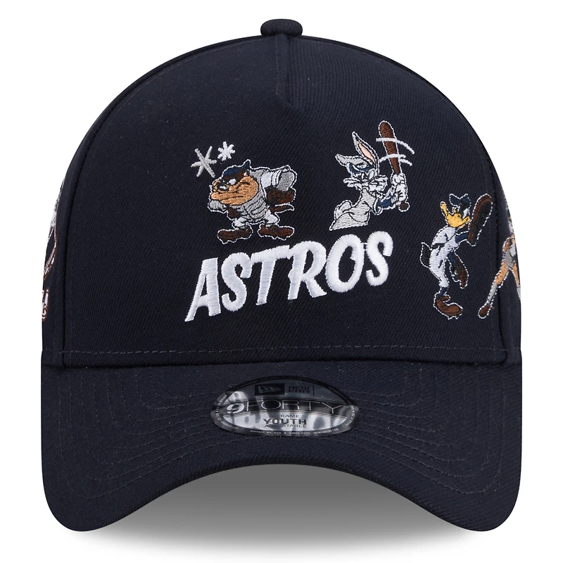 Casquette ajustable New Era 9FORTY bleu marine Houston Astros Looney Tunes pour jeunes