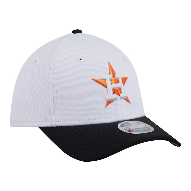 Youth New Era  White/Navy Houston Astros Baseball 39THIRTY M-Crown Flex Hat