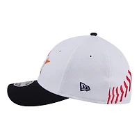 Youth New Era  White/Navy Houston Astros Baseball 39THIRTY M-Crown Flex Hat
