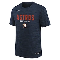 T-shirt Nike Velocity Dri-FIT authentique Houston Astros bleu marine pour enfant