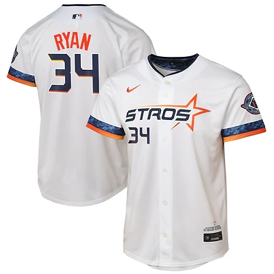 Maillot Nike Nolan Ryan blanc pour jeune joueur des Astros de Houston 2025 City Connect Limited