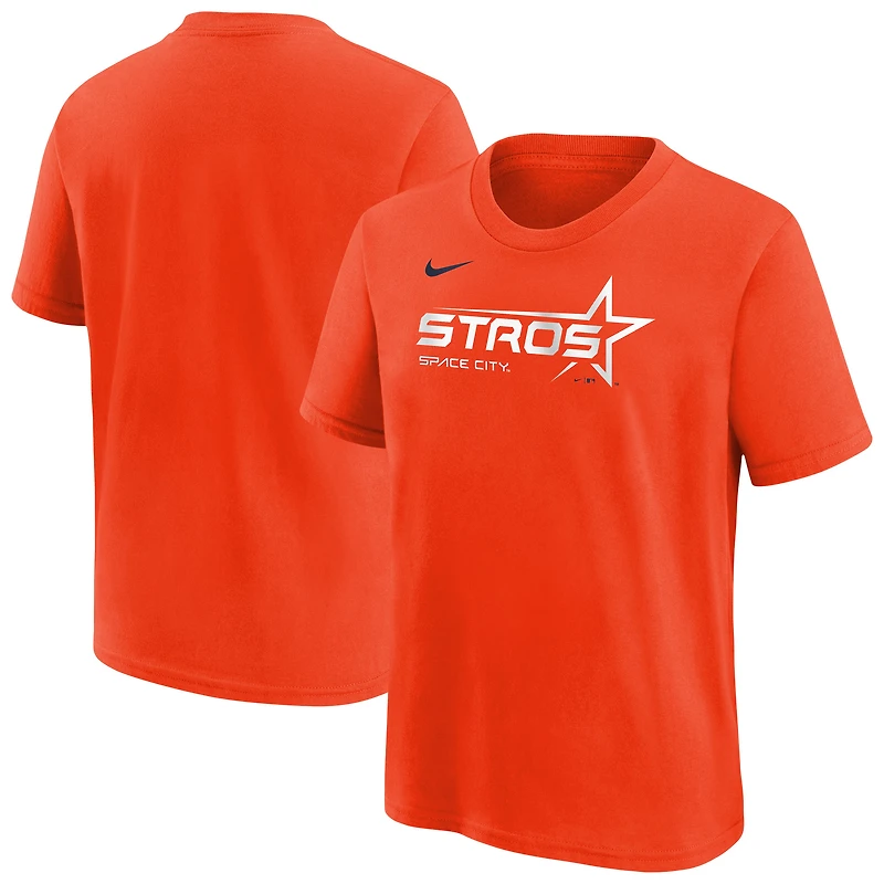 Youth Nike Orange Houston Astros City Connect Wordmark T-Shirt