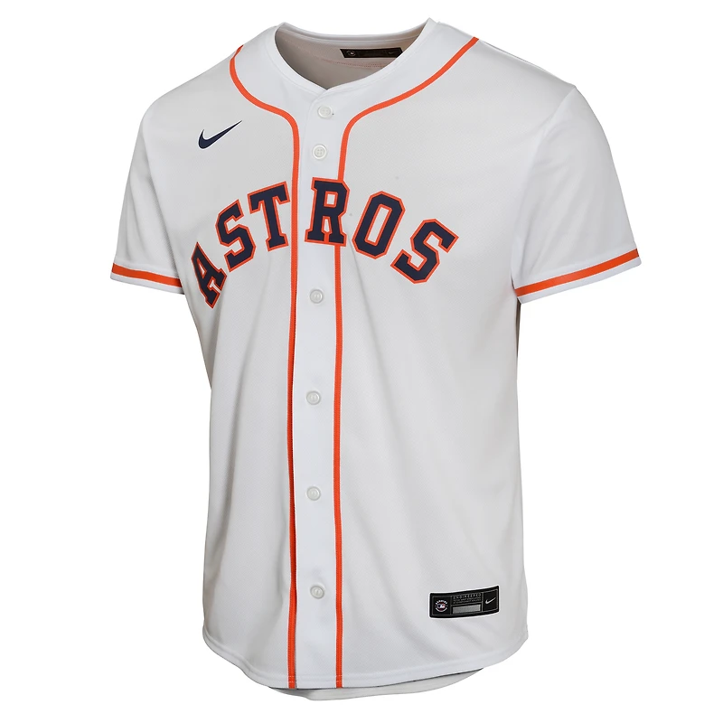 Maillot de match à domicile Nike blanc pour jeunes des Houston Astros