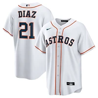 Maillot Nike Yainer Diaz blanc pour jeune des Astros de Houston à domicile