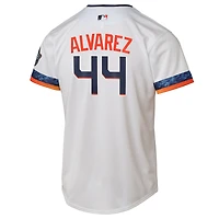 Maillot Nike Yordan Alvarez blanc pour jeune joueur des Astros de Houston 2025 City Connect Limited