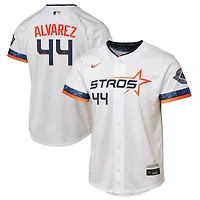 Maillot Nike Yordan Alvarez blanc pour jeune joueur des Astros de Houston 2025 City Connect Limited