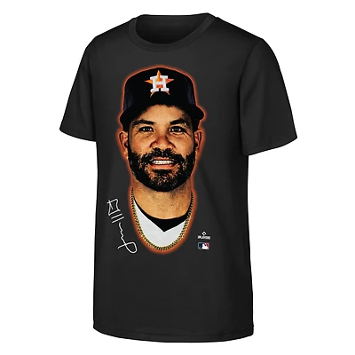 T-shirt noir Outerstuff pour jeunes, modèle Jose Altuve, Houston Astros Headliner