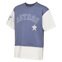 Youth Outerstuff  Navy/Cream Houston Astros Ultimate Pastels Premium Double Run T-Shirt