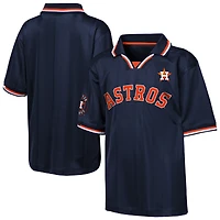 Youth Outerstuff Navy Houston Astros Y2 Tech Stadium Fashion Collar T-Shirt