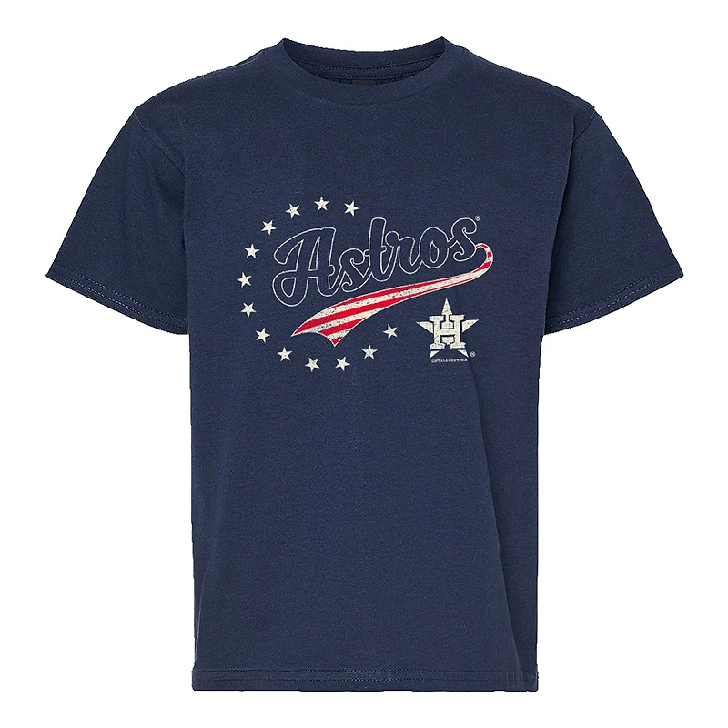 Youth Soft as a Grape Navy Houston Astros Americana T-Shirt