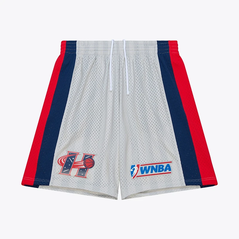 Short Swingman argenté Mitchell & Ness Houston Comets 1997 Court Origins pour homme