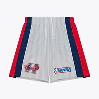 Short Swingman argenté Mitchell & Ness Houston Comets 1997 Court Origins pour homme