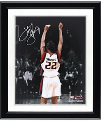 Sheryl Swoopes, photo autographiée des Houston Comets (11 x 14 pouces) célébrant la victoire