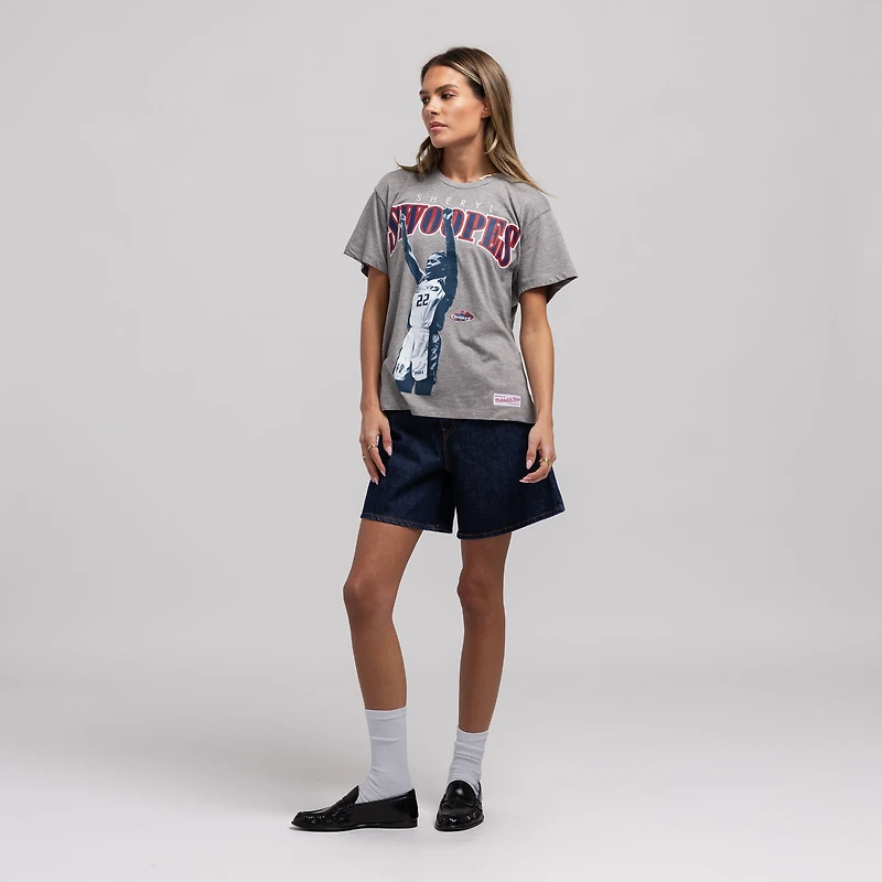 Unisex Mitchell & Ness Sheryl Swoopes Heather Gray Houston Comets Court Origins Player Boyfriend T-Shirt