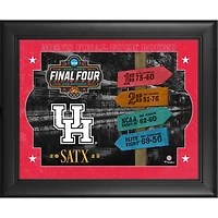 Collage encadré des Cougars de Houston (13" x 16") du tournoi de basketball masculin NCAA 2025, Final Four de March Madness
