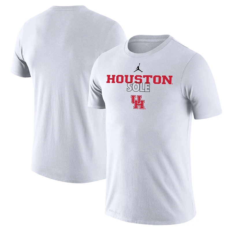 Jordan Brand White Houston Cougars 2023 On Court Bench T-Shirt