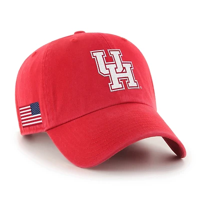Casquette ajustable pour homme « 47 Red Houston Cougars Americana Heritage Clean Up »