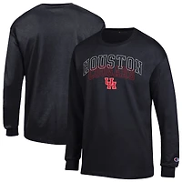 Men's Champion  Black Houston Cougars Team Long-Sleeve T-Shirt