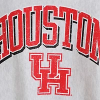 Men's Champion Gray Houston Cougars Arch Over Logo Reverse Weave Pullover Sweatshirt