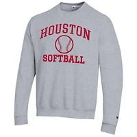Sweat-shirt Champion gris pour homme, motif Softball Powerblend, des Cougars de Houston