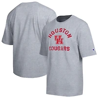Men's Champion  Heather Gray Houston Cougars Weathered Team T-Shirt