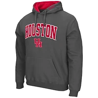 Men's Colosseum Charcoal Houston Cougars Arch and Logo Pullover Hoodie