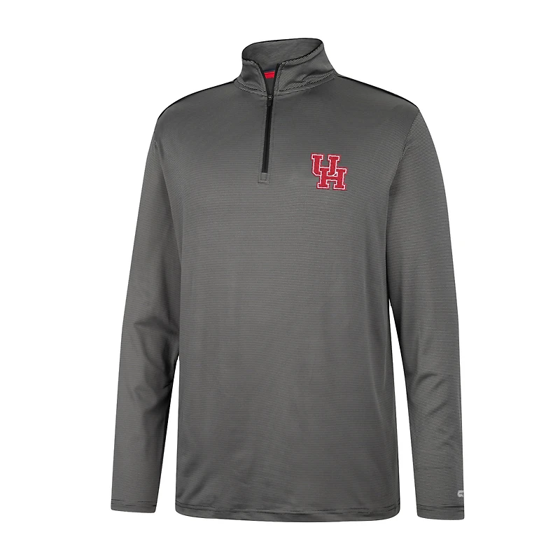Men's Colosseum Charcoal Houston Cougars Logo Quarter-Zip Windshirt