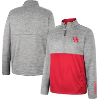 Men's Colosseum Gray Houston Cougars John Half-Zip Jacket