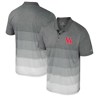 Polo rayé en maille gris Colosseum pour homme des Houston Cougars