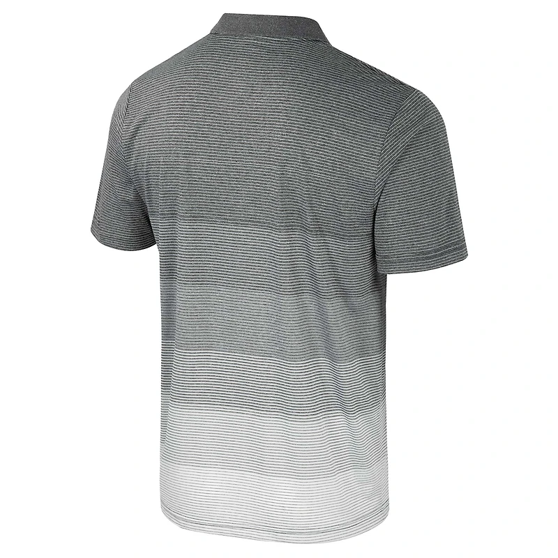 Polo rayé en maille gris Colosseum pour homme des Houston Cougars
