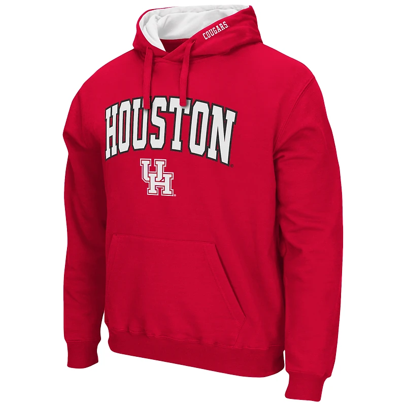 Chandail à capuchon Colosseum Red Houston Cougars pour hommes avec arc et logo
