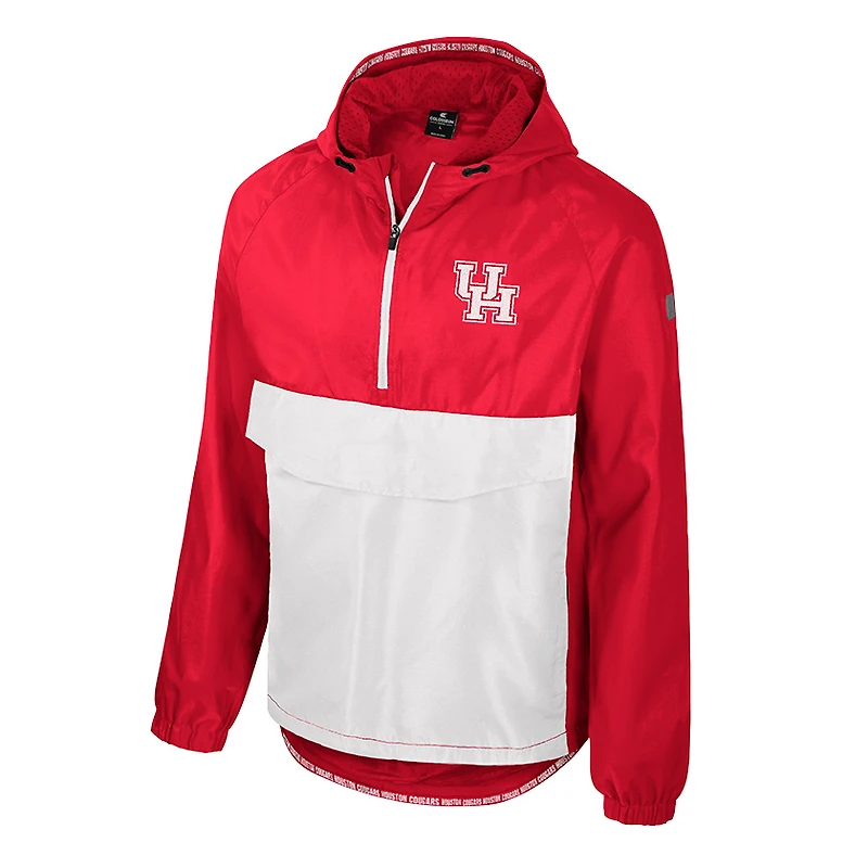 Men's Colosseum  Red Houston Cougars Reloaded Anorak Half-Zip Jacket