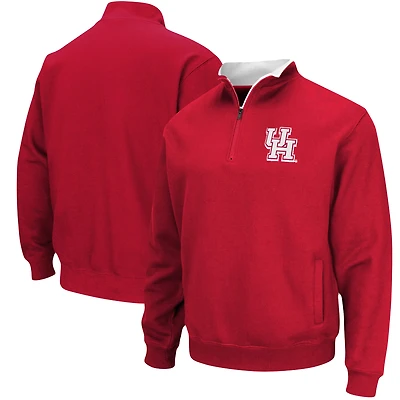 Men's Colosseum Red Houston Cougars Tortugas Logo Quarter-Zip Pullover Jacket