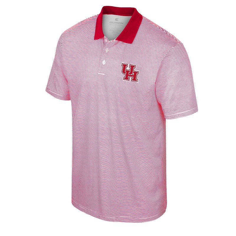 Polo à rayures Colosseum Houston Cougars pour homme, blanc
