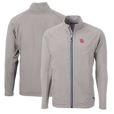 Veste hybride recyclée entièrement zippée Adapt Eco Knit pour homme, gris, des Houston Cougars, de coupe Cutter & Buck, grande taille