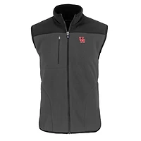 Gilet zippé en polaire Sherpa Cascade Eco pour homme, gris, Cutter & Buck, Houston Cougars