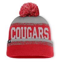 Bonnet en tricot à revers et pompon Thrive des Houston Cougars Fanatics rouge/gris pour homme