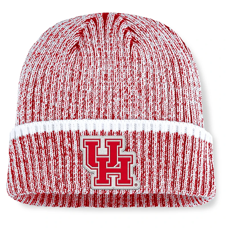 Men's Fanatics Red/White Houston Cougars Haze Cuffed Knit Hat