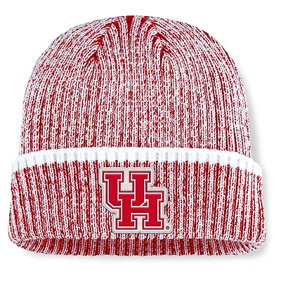 Men's Fanatics  Red/White Houston Cougars Haze Cuffed Knit Hat