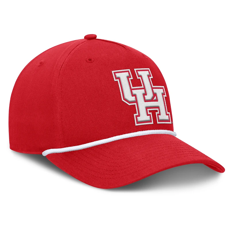 Casquette ajustable Fanatics rouge Houston Cougars avec corde de balle de faute