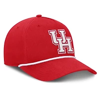 Casquette ajustable Fanatics rouge Houston Cougars avec corde de balle de faute