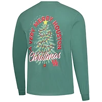 T-shirt à manches longues pour homme Image One vert clair Houston Cougars Holiday