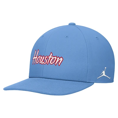 Casquette snapback Jordan Brand bleu clair Houston Cougars Blue Out Dri-FIT pour homme
