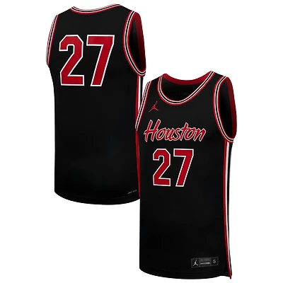 Men's Jordan Brand #27 Black Houston Cougars Replica Basketball Jersey
