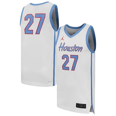 Maillot de basketball réplique Jordan Brand n° 27 blanc Houston Cougars pour homme